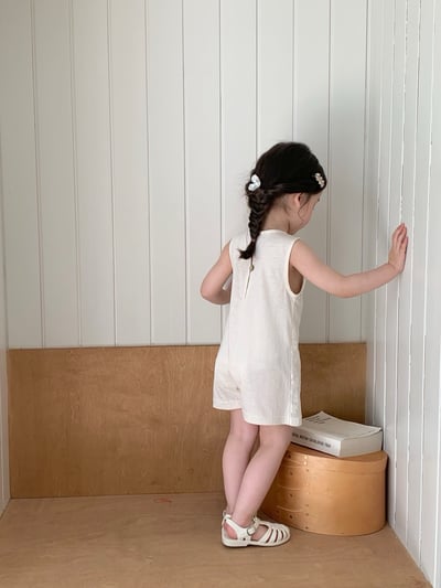 JE46｜(80-120cm) 蕾絲花連身褲7