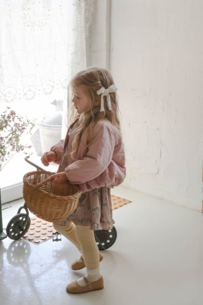 FLO46｜(85-135cm) 2色褶皺領鋪棉外套11