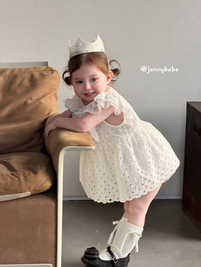 JE725｜(66-120cm) 波點刺繡洋裝包屁衣/洋裝8