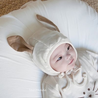 LEMONADE45｜(55cm-85cm) 2色小貓包屁衣含帽子10