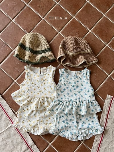 thelala33｜ (70-115) 抓皺碎花荷葉套裝8