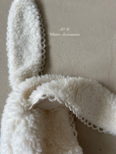 S0.U08｜(Free)  大白兔絨毛帽5