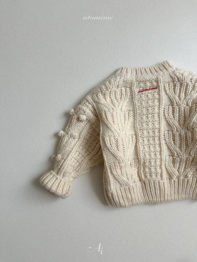 Atomeme33｜(70cm-110cm) 波點垂墜針織開襟外套3