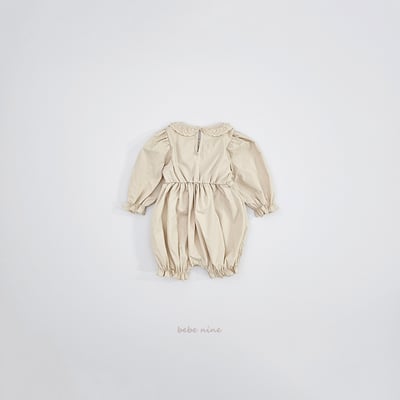 bebe nine11 (65-90) 2色荷葉蕾絲領連身衣13