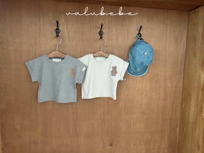Valubebe 65｜(65-90cm) 小熊捲袖上衣1