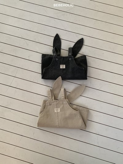 Bebe holic55｜(6m-18m) 波點小兔吊帶包屁褲1