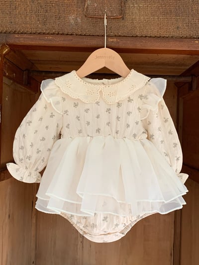 JE609｜(66cm-90cm) 碎花薄紗包屁衣22