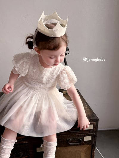 JE728｜(66-90cm) 公主袖薄紗蓬蓬裙包屁衣13