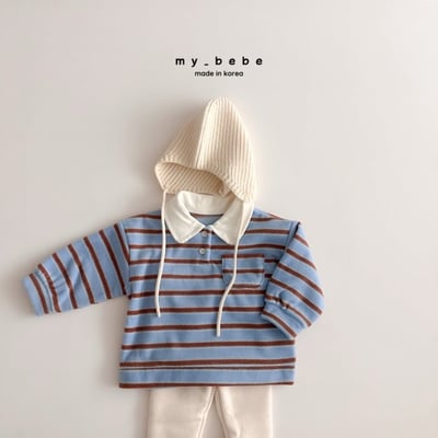my_bebe03｜(-12m-7y) 有領條紋上衣11