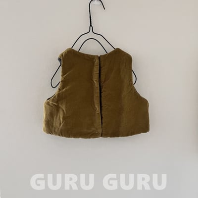 GURU GURU15｜(6m-24m) 4色燈芯絨刷毛背心10