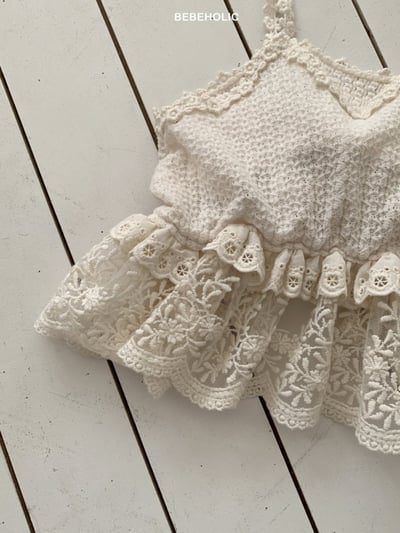 Bebe holic15｜(3m-18m) 針織蕾絲小花背心17