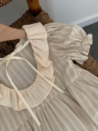 JE31｜(66-120cm) 荷葉領條紋包屁衣/洋裝4