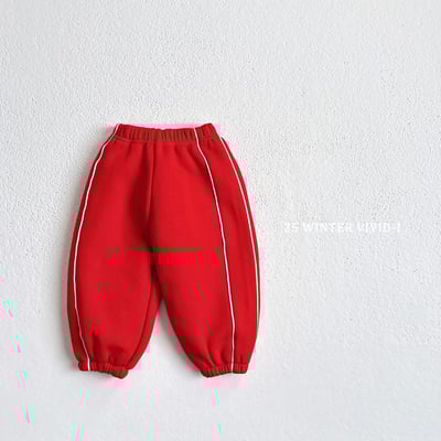 vivid13｜(78cm-125cm) 線條內刷毛休閒縮口褲7