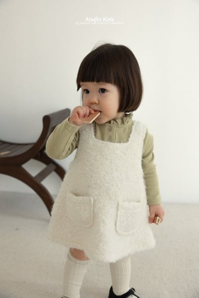 ALADIN10｜(75cm-114cm) 毛茸口袋背心洋裝15