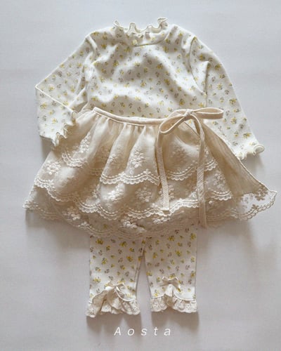 AOSTA02｜(6m-5y) 蕾絲邊緊身褲24