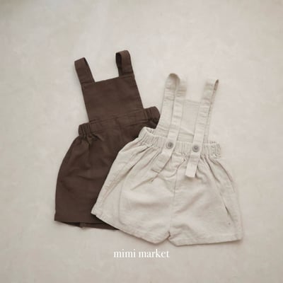 mimi market23 (75-90cm)  亞麻背帶褲12