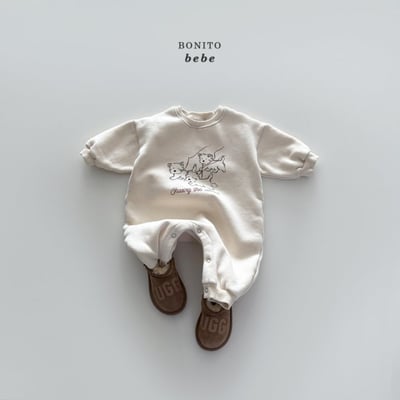 Bonito70｜(3m-18cm) 小狗印花連身衣7