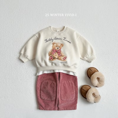 vivid34｜(78cm-125cm) 燈芯絨小布直筒長褲8