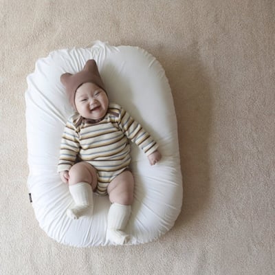 LEMONADE33｜(55cm-85cm) 2色雙條紋包屁衣含帽子13