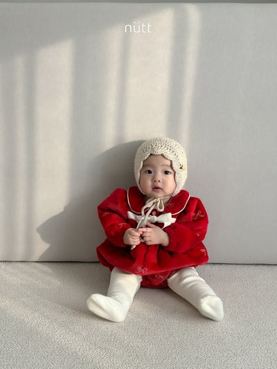 Nutt05｜(3m-16m) 蝴蝶結夾層棉包屁衣5