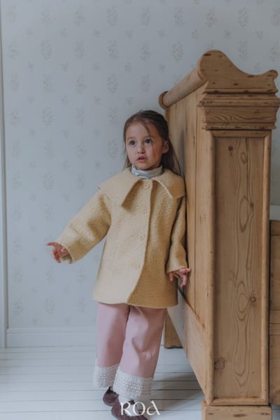 ROA24｜(80cm-120cm) 3色荷葉滾邊高領素色上衣7