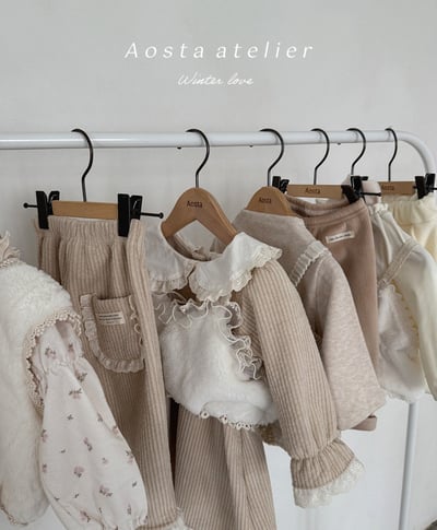 AOSTA49｜(6m-5y) 蕾絲花邊口袋碎花長褲21