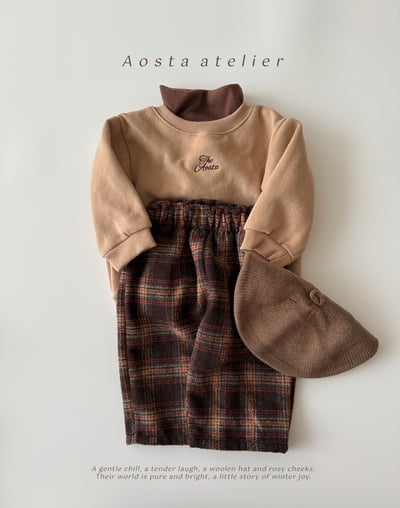 AOSTA31｜(6m-5y) 格紋直筒長褲20