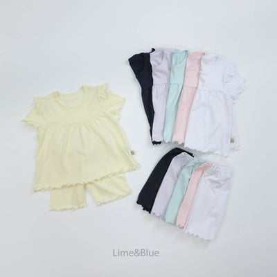 LIME&BLUE23｜(80-118cm)  優格木耳邊套裝2