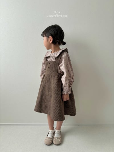 Monpetitbebe05｜(70cm-110cm) 荷葉領邊穗花襯衫16