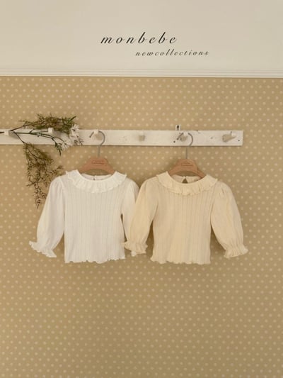 MONBEBE30｜(1y-8y) 荷葉領透氣上衣14