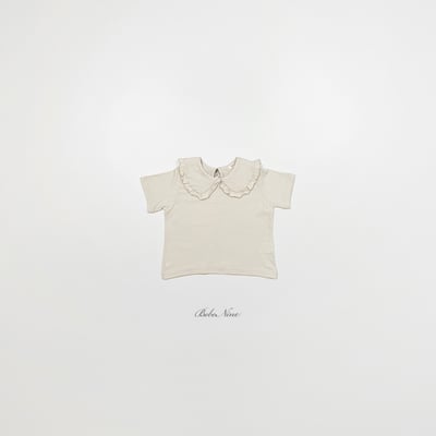 bebe nine06  (65cm-115cm) 3色荷葉娃娃領上衣5