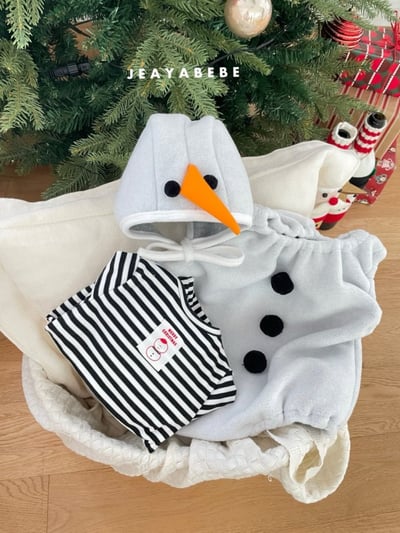 JEAYA02｜(3m-12m) 4色聖誕系列包屁衣含帽子18