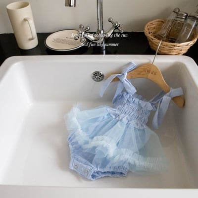 M-KIDS33｜(65-80cm) 浪漫綁帶包屁洋裝4