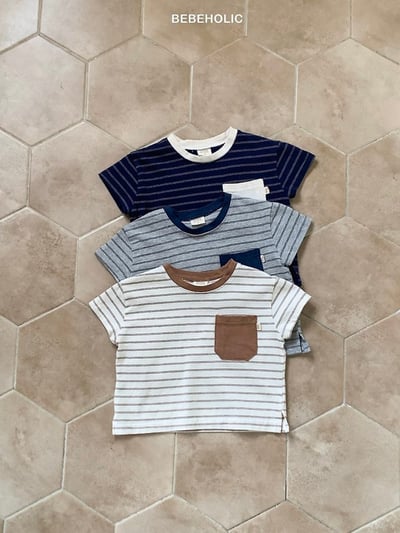 Bebe holic47｜(3m-18m) 口袋條紋上衣1