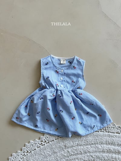 thelala45｜ (70-115) 花卉細條紋洋裝1
