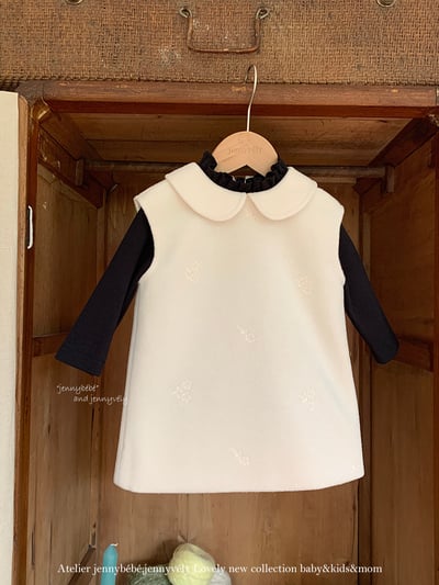 JE625｜(80cm-110cm) 玫瑰刺绣背心連身裙5