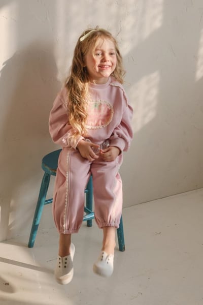 FLO13｜(75-140) 2色蕾絲滾邊休閒縮口褲4