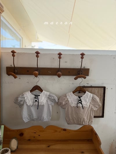 Marron19｜(1y-6y) 蕾絲蘋果襯衫6