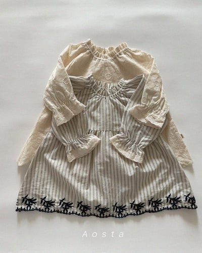 AOSTA30｜(6m-5y) 花卉壓紋/條紋洋裝22