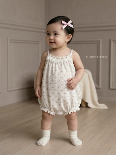 Mon petit06｜(66-90cm) 蝴蝶結細肩包屁衣9