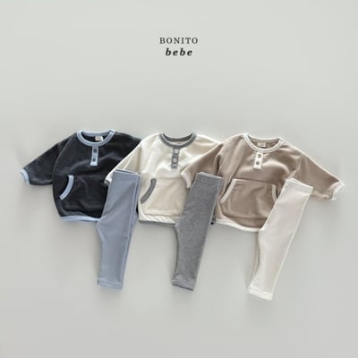 Bonito65｜(3m-18cm) 排釦撞色套裝1