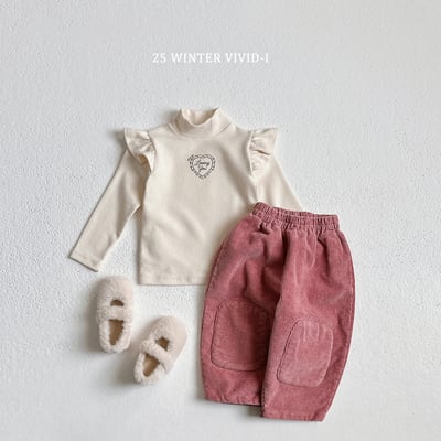 vivid71｜(78cm-125cm) 荷葉飛袖中領上衣5