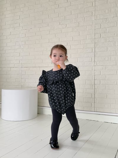 JE631｜(66cm-90cm) 花卉鋪棉綁帶包屁衣5