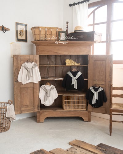 anggo33｜(3m-12m) 領結設計包屁衣11