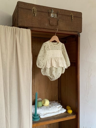 JE616｜(66cm-90cm) 碎花蕾絲背心設計包屁衣23