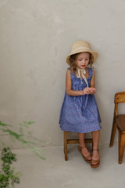 FLO20｜(75-140) 小碎花細肩洋裝12