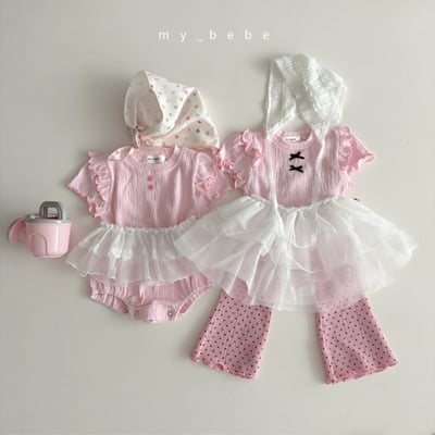 my_bebe13｜(58-72cm) 荷葉層次邊包屁衣3