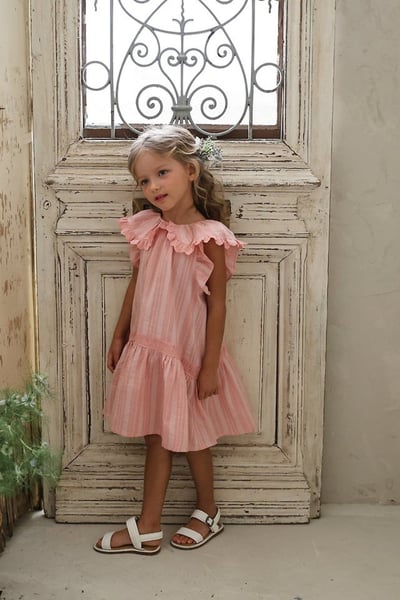 FLO31｜(75-140) 荷葉領蛋糕洋裝7