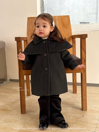 JE 638｜(80-110cm)  復古翻領大衣8