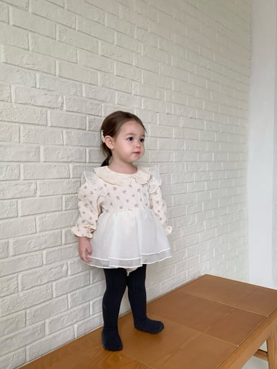 JE609｜(66cm-90cm) 碎花薄紗包屁衣13